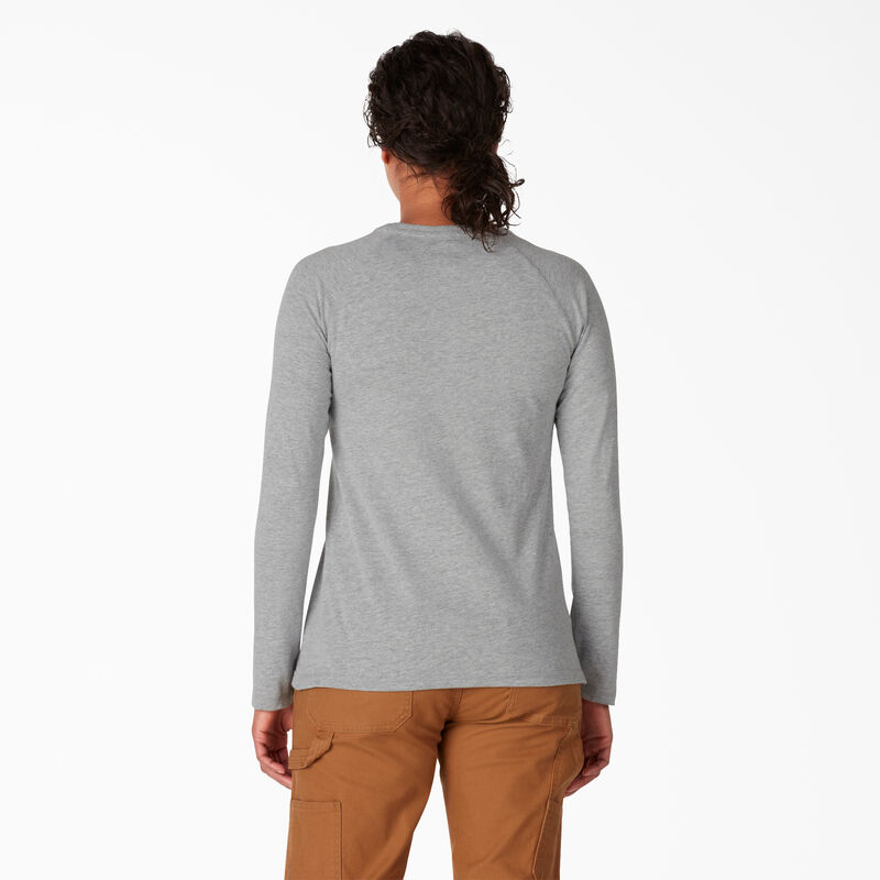 Dickies Cooling Long Sleeve Pocket T-Shirt Heather Gray ID-RyrH4KRB