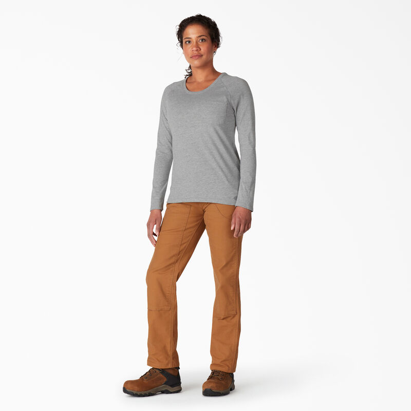 Dickies Cooling Long Sleeve Pocket T-Shirt Heather Gray ID-RyrH4KRB