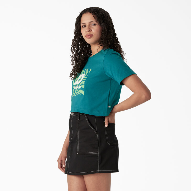 Dickies Zebra Graphic Cropped T-Shirt Deep Lake ID-SNlbD9xe