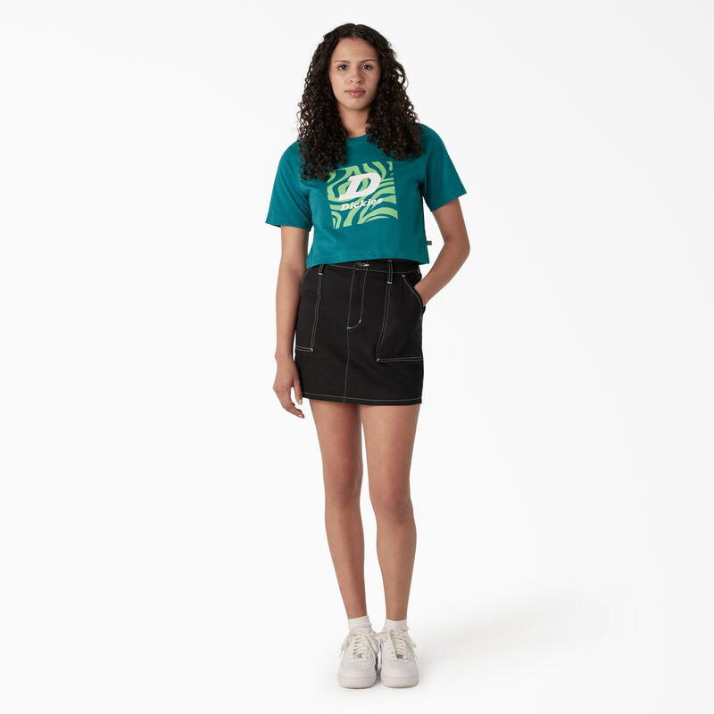 Dickies Zebra Graphic Cropped T-Shirt Deep Lake ID-SNlbD9xe