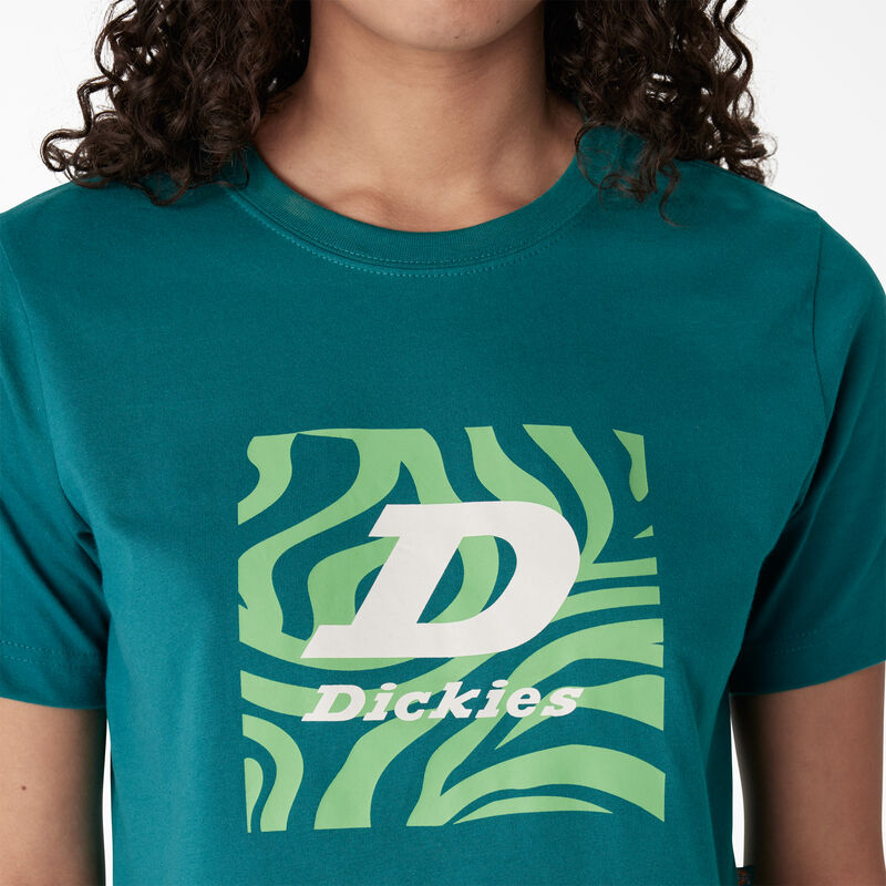 Dickies Zebra Graphic Cropped T-Shirt Deep Lake ID-SNlbD9xe