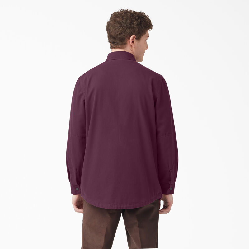 Dickies Long Sleeve Flannel-Lined Duck Shirt Grape Wine ID-SRpEsGV1