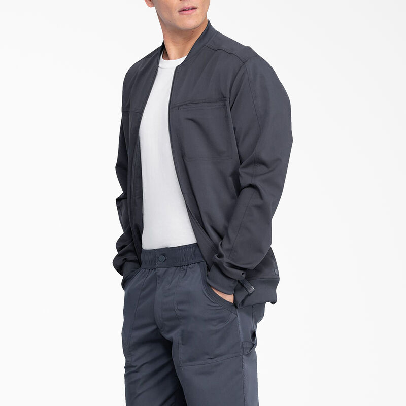 Dickies Men's Balance Zip Front Scrub Jacket Pewter Gray ID-SlbPbonL