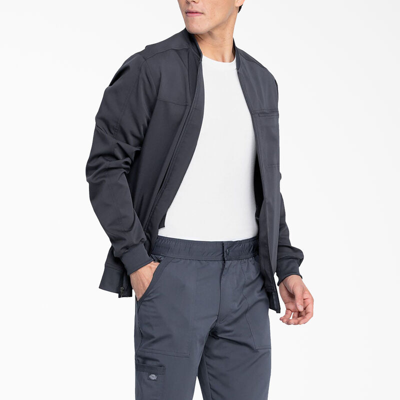 Dickies Men's Balance Zip Front Scrub Jacket Pewter Gray ID-SlbPbonL