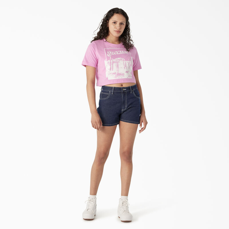 Dickies Desert Graphic Cropped T-Shirt Wild Rose ID-So4sWr1y