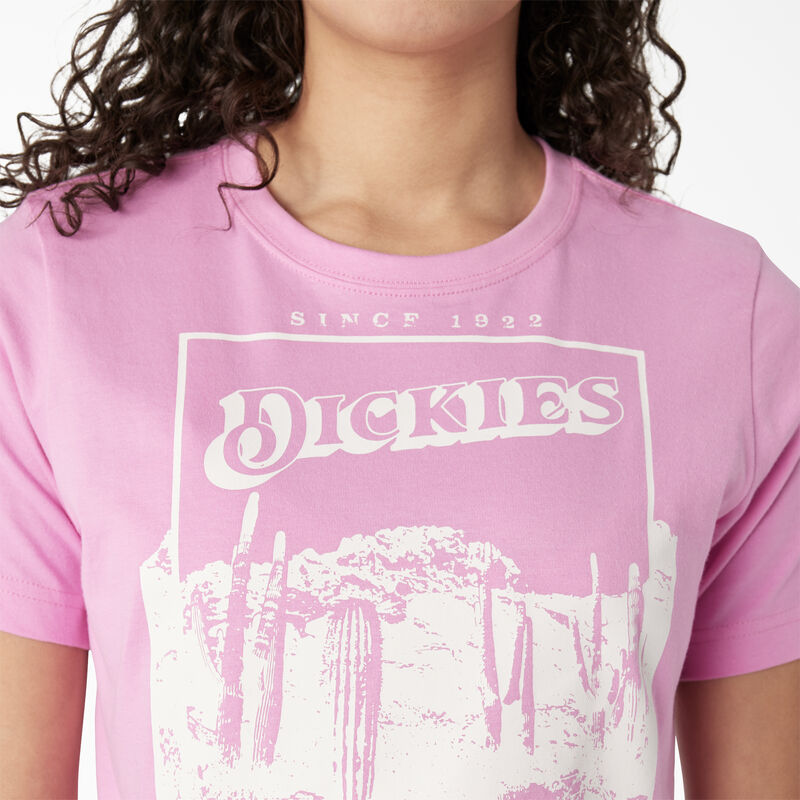 Dickies Desert Graphic Cropped T-Shirt Wild Rose ID-So4sWr1y