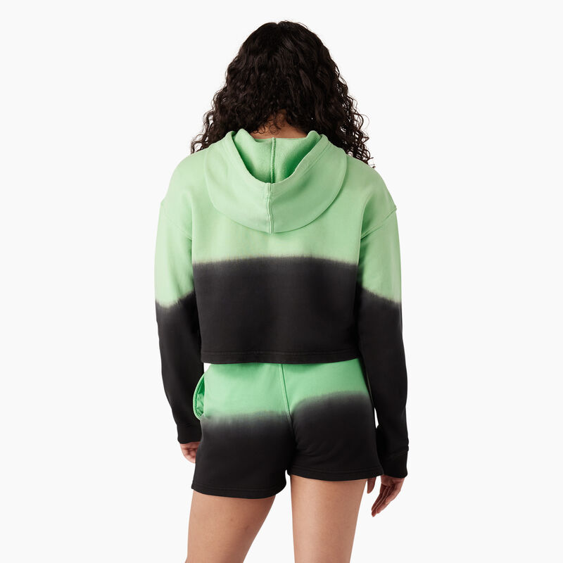 Dickies Cropped Ombre Hoodie Apple Mint/Black Dip Dye ID-SsQKFyIR