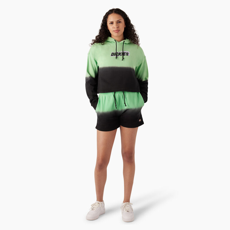 Dickies Cropped Ombre Hoodie Apple Mint/Black Dip Dye ID-SsQKFyIR