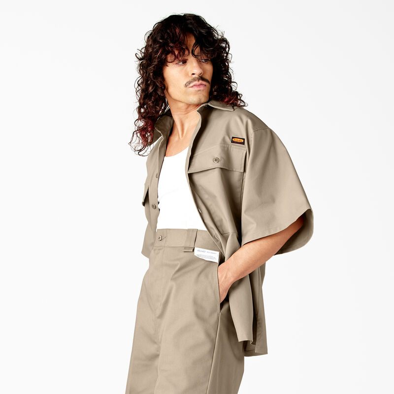 Dickies X Willy Chavarria Short Sleeve Work Shirt Desert Sand ID-SwlK6h9d