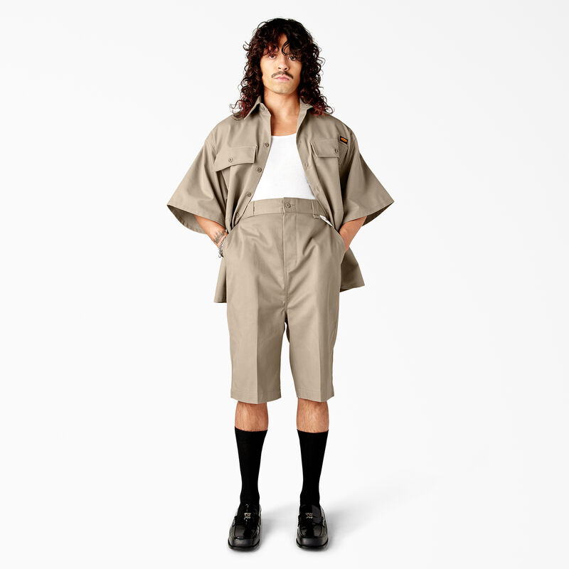 Dickies X Willy Chavarria Short Sleeve Work Shirt Desert Sand ID-SwlK6h9d