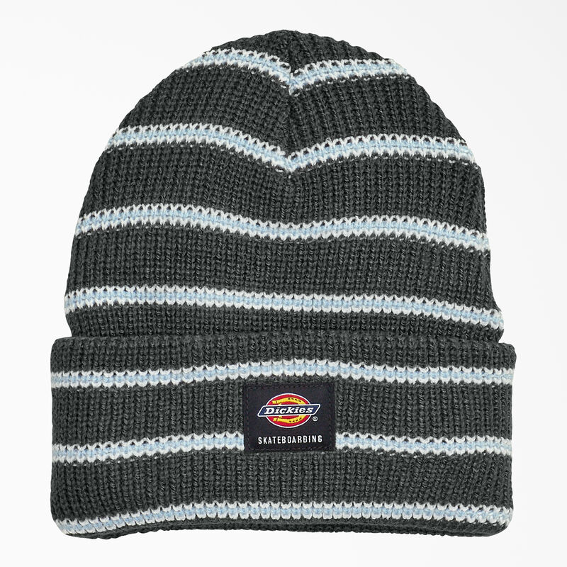 Dickies Skateboarding Cuffed Beanie Charcoal Mini Stripe ID-SxA0tGbR