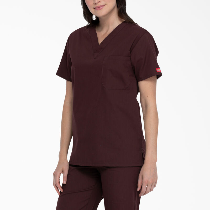 Dickies Unisex EDS Signature V-Neck Scrub Top Espresso ID-SzEiLDwh
