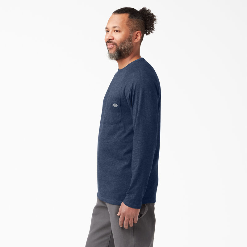 Dickies Cooling Long Sleeve Pocket T-Shirt Dark Navy Heather ID-T2j7oq1U