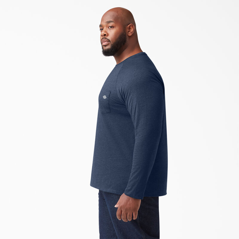 Dickies Cooling Long Sleeve Pocket T-Shirt Dark Navy Heather ID-T2j7oq1U
