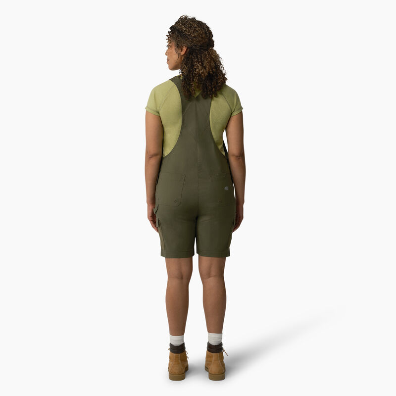 Dickies Cooling Ripstop Bib Shortalls Rinsed Military Green ID-T9ygD3Jb
