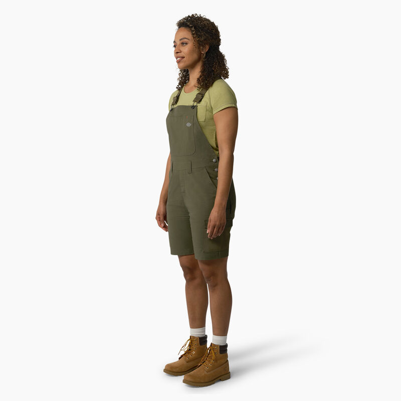 Dickies Cooling Ripstop Bib Shortalls Rinsed Military Green ID-T9ygD3Jb