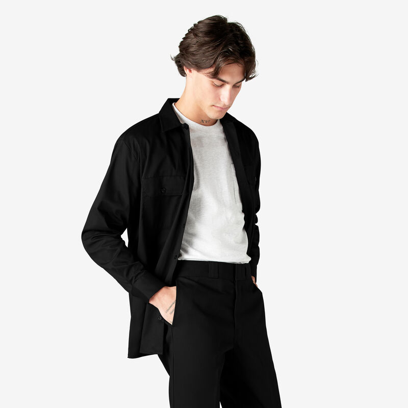 Dickies Long Sleeve Work Shirt Black ID-TEp3DwUk