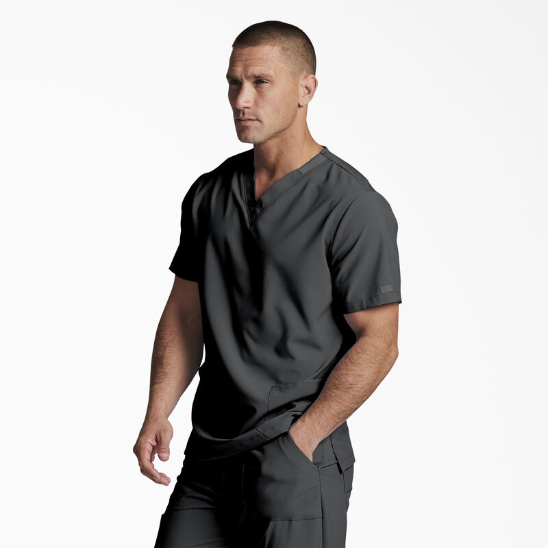 Dickies Unisex EDS Essentials V-Neck Scrub Top Pewter Gray ID-TH2OGtcM