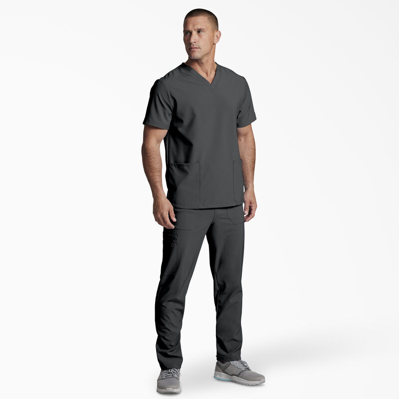 Dickies Unisex EDS Essentials V-Neck Scrub Top Pewter Gray ID-TH2OGtcM