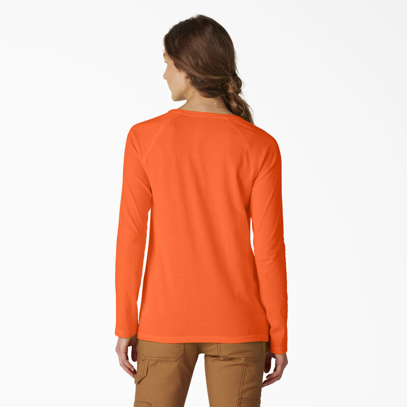 Dickies Cooling Long Sleeve Pocket T-Shirt Bright Orange ID-TZBrE3uX