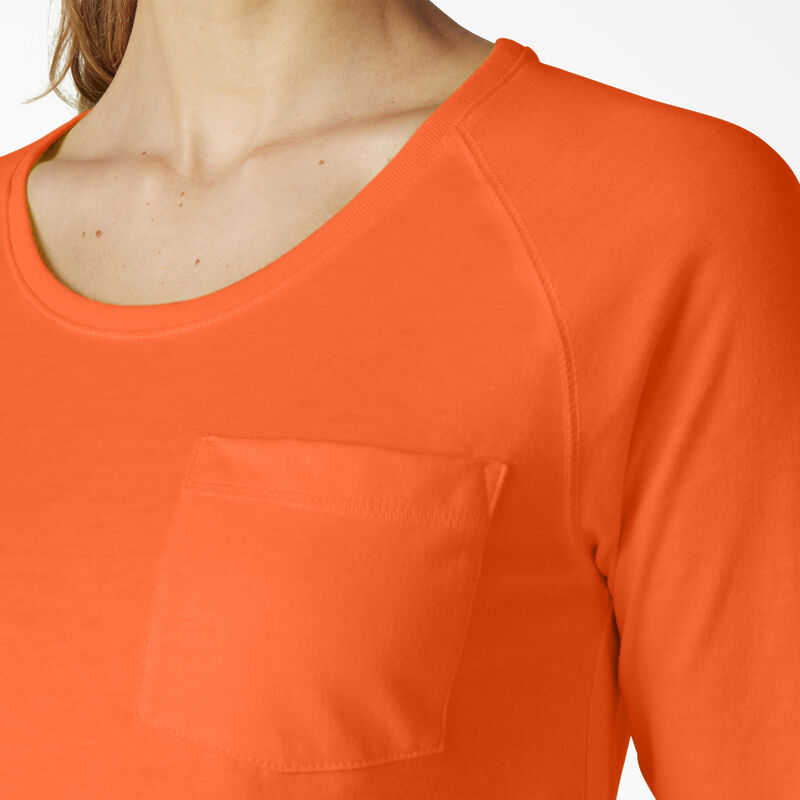 Dickies Cooling Long Sleeve Pocket T-Shirt Bright Orange ID-TZBrE3uX