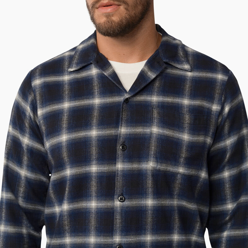 Dickies 1922 Long Sleeve Shirt Blue Plaid ID-TjSeklEn