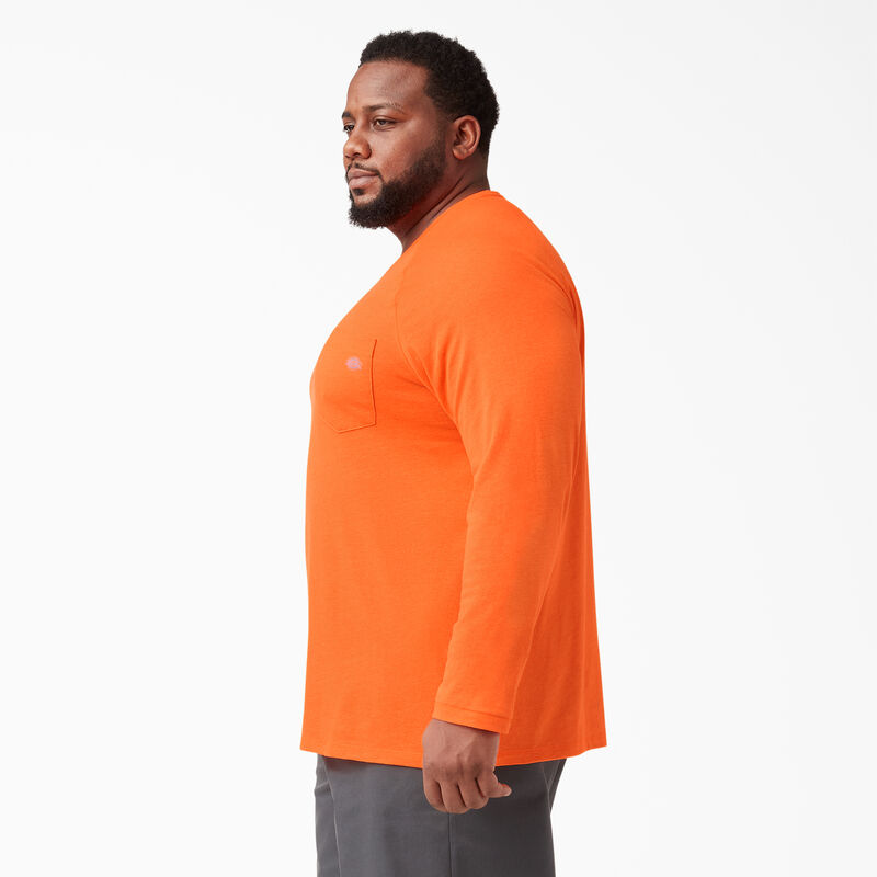 Dickies Cooling Long Sleeve Pocket T-Shirt Bright Orange ID-TkugKmBP