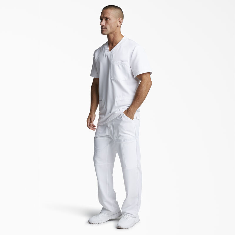 Dickies Men's Dynamix V-Neck Scrub Top White ID-TlMzMXSd