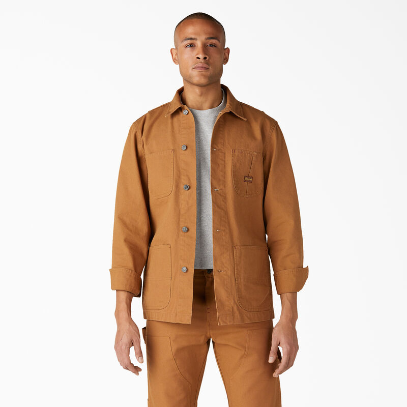 Dickies 1922 Duck Chore Coat Rinsed Brown Duck ID-Tmu5IZfz