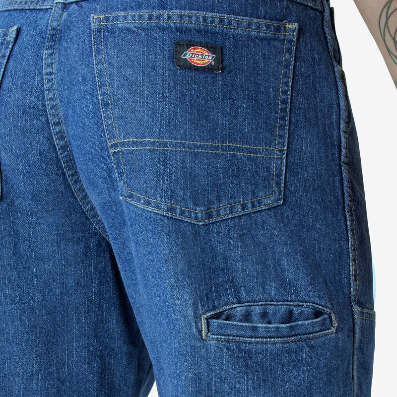 Dickies Relaxed Fit Double Knee Jeans Stonewashed Indigo Blue ID-To16RQVN
