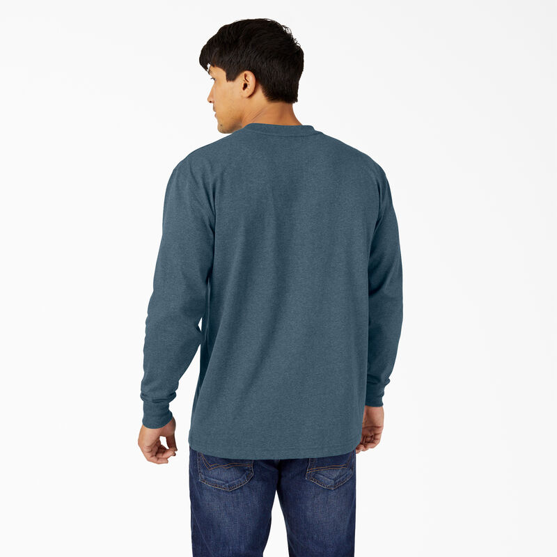 Dickies Heavyweight Heathered Long Sleeve Pocket T-Shirt Baltic Blue ID-U1wl1gol