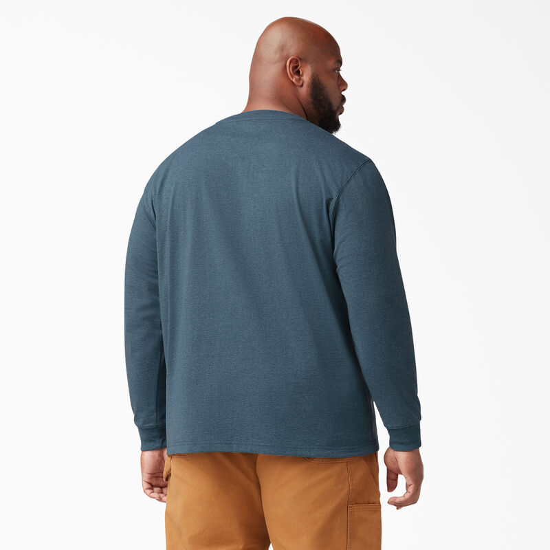 Dickies Heavyweight Heathered Long Sleeve Pocket T-Shirt Baltic Blue ID-U1wl1gol