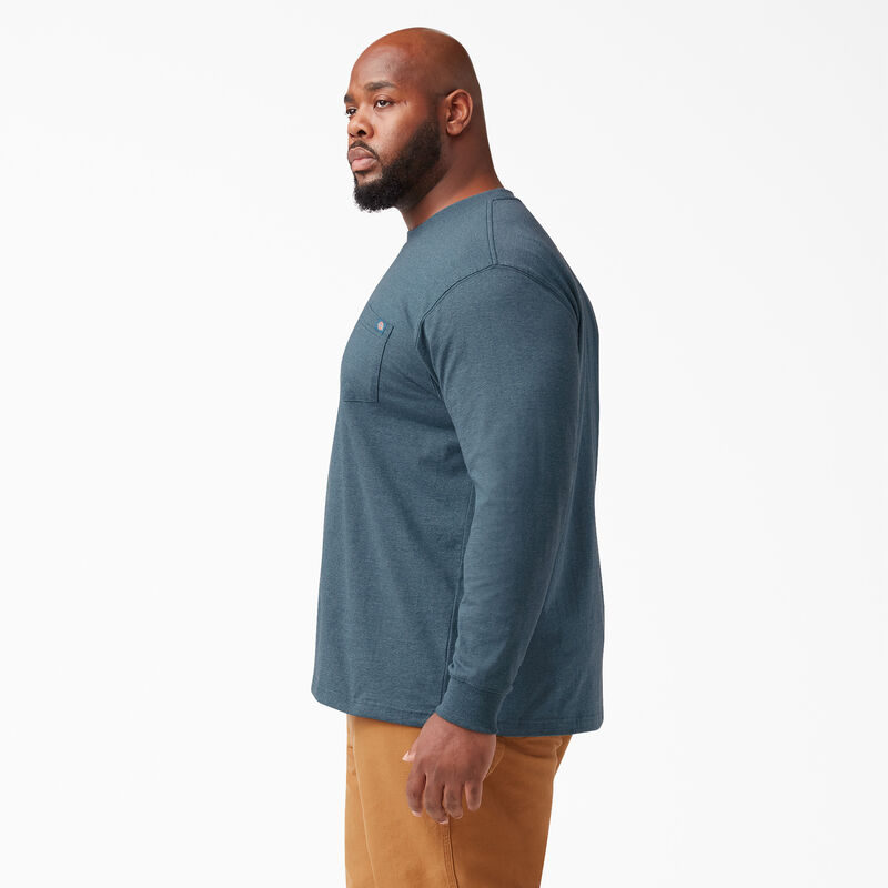 Dickies Heavyweight Heathered Long Sleeve Pocket T-Shirt Baltic Blue ID-U1wl1gol