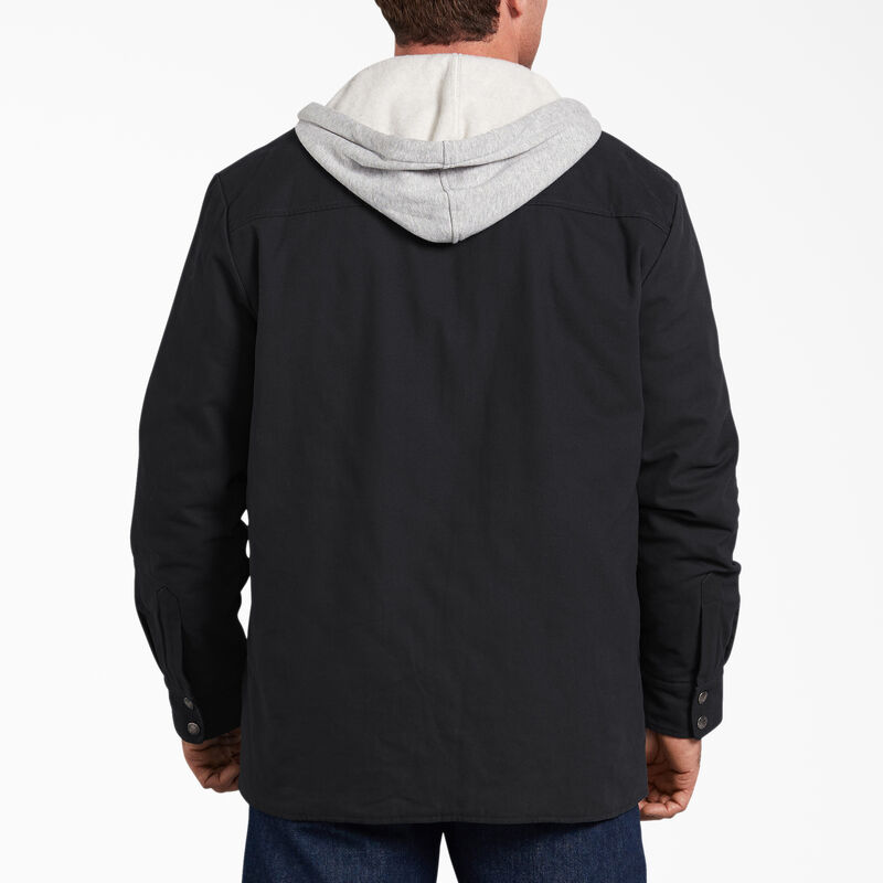 Dickies Duck Hooded Shirt Jacket Black ID-U96oLhqT