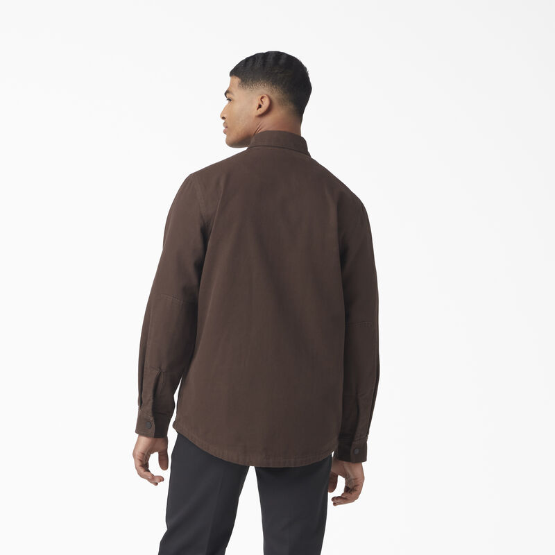 Dickies Long Sleeve Flannel-Lined Duck Shirt Chocolate Brown ID-UCu0qf9u