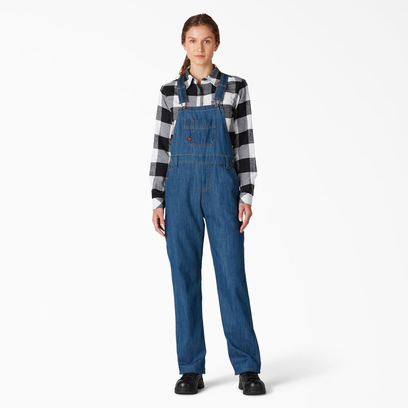 Dickies Relaxed Fit Bib Overalls Stonewashed Medium Blue ID-UJwF9pza