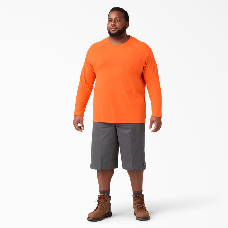Dickies Cooling Long Sleeve Pocket T-Shirt Bright Orange ID-URj79o5a