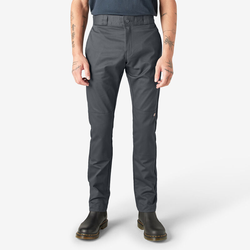 Dickies Skinny Fit Double Knee Work Pants Charcoal Gray ID-UoJlTyt4
