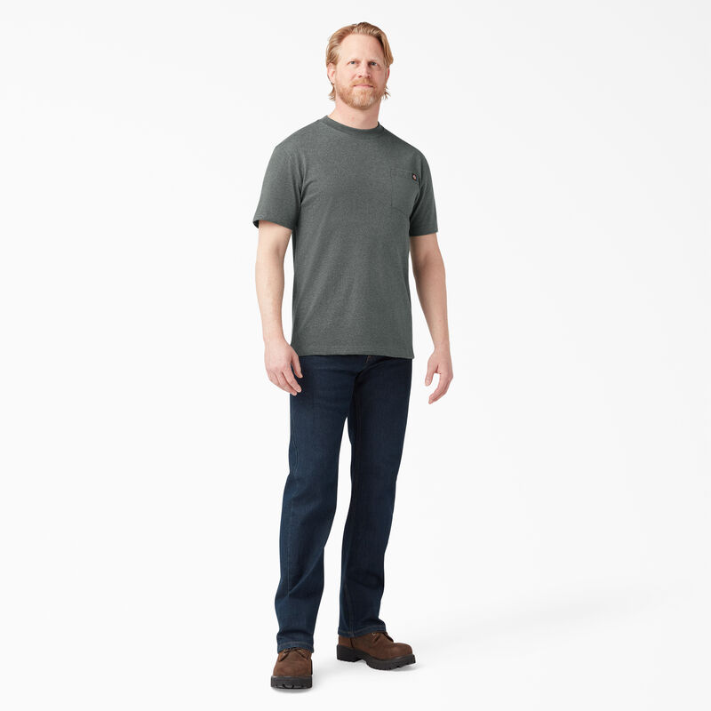 Dickies Heavyweight Heathered Short Sleeve Pocket T-Shirt Hunter Green ID-UqiONQcd