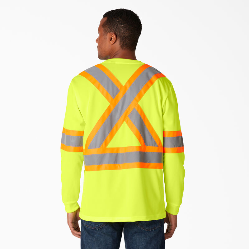 Dickies Hi Vis Safety Long Sleeve T-Shirt ANSI Yellow ID-UsLlocf7