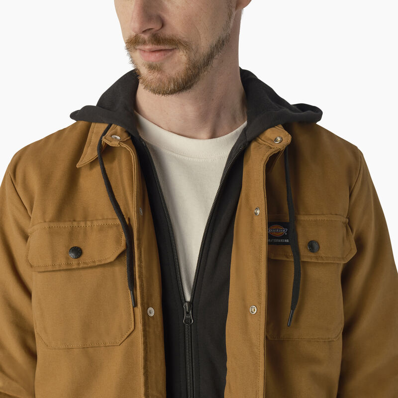Dickies Skateboarding Duck Shirt Jacket Brown Duck ID-V1DypEic