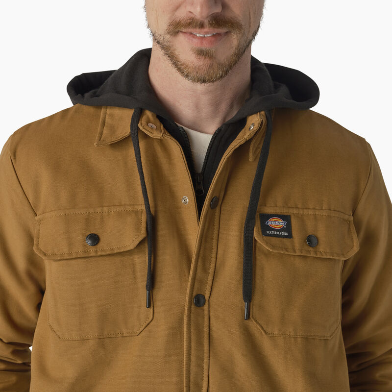 Dickies Skateboarding Duck Shirt Jacket Brown Duck ID-V1DypEic