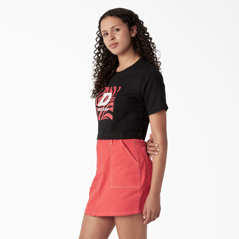 Dickies Zebra Graphic Cropped T-Shirt Black ID-V83QITjn