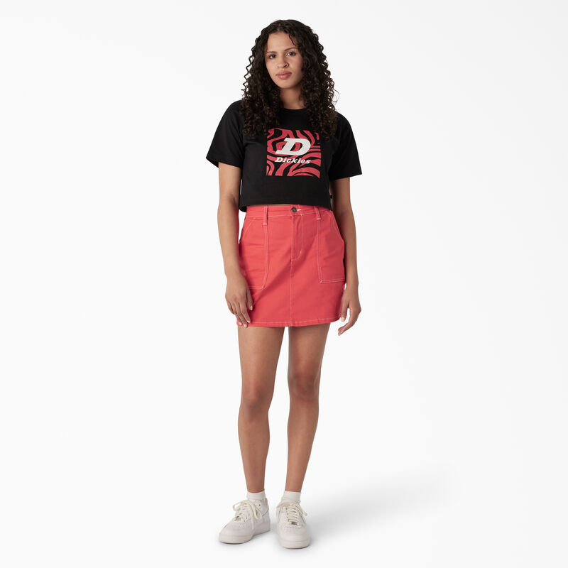 Dickies Zebra Graphic Cropped T-Shirt Black ID-V83QITjn