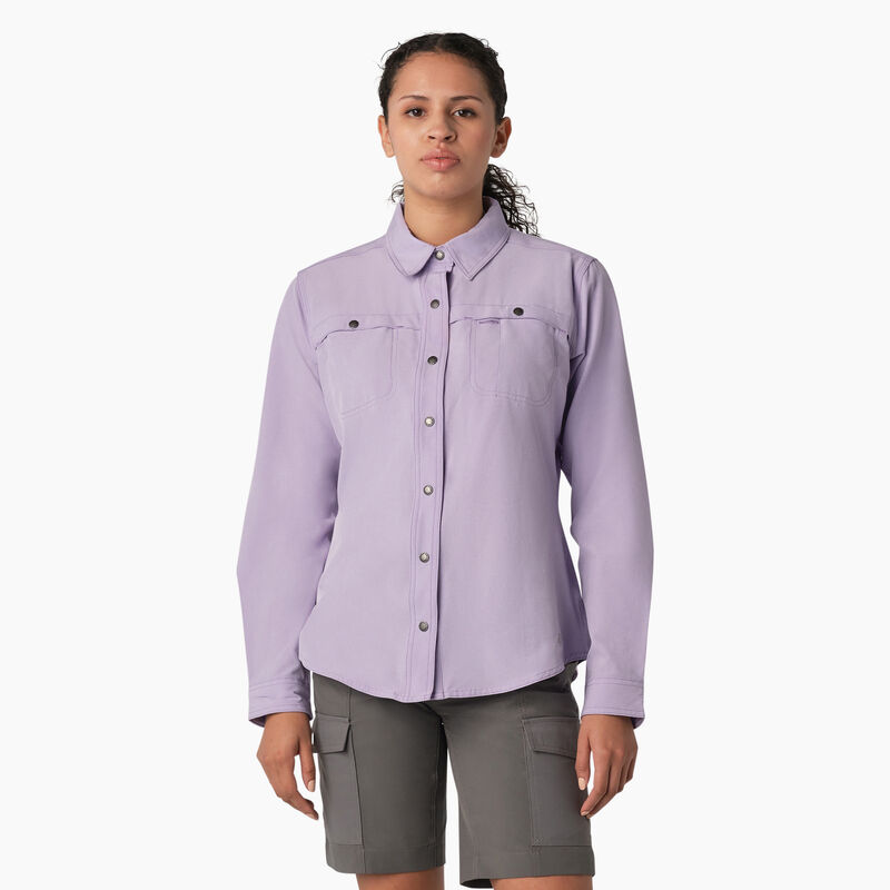 Dickies Cooling Roll-Tab Work Shirt Purple Rose ID-V977IDrT
