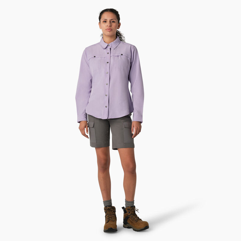 Dickies Cooling Roll-Tab Work Shirt Purple Rose ID-V977IDrT