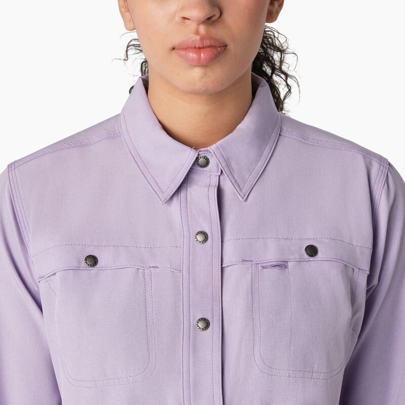 Dickies Cooling Roll-Tab Work Shirt Purple Rose ID-V977IDrT