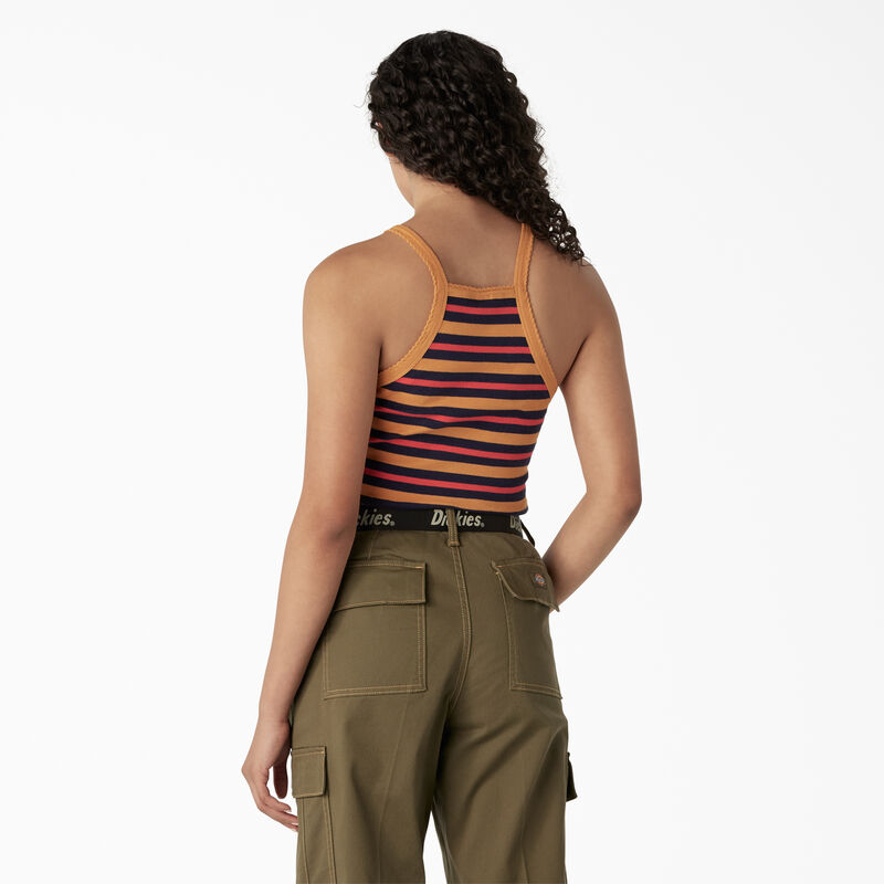 Dickies Rib Knit Cropped Tank Top Nugget Summer Fair Stripe ID-V9EqJDch