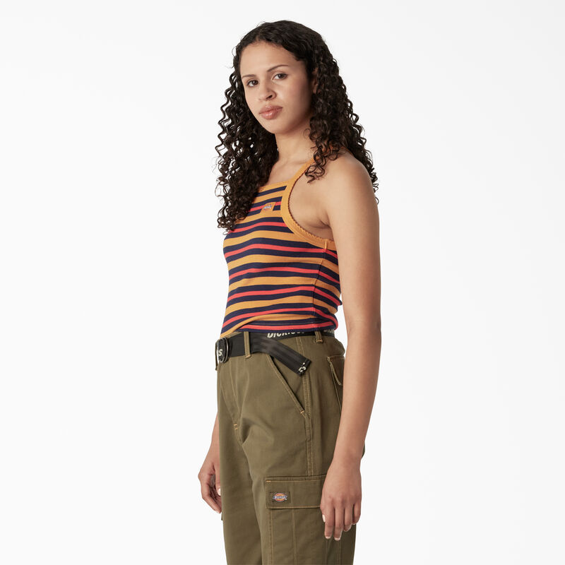 Dickies Rib Knit Cropped Tank Top Nugget Summer Fair Stripe ID-V9EqJDch