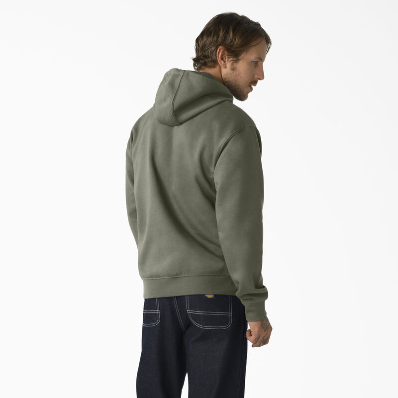 Dickies Water Repellent Tri-Color Logo Hoodie Moss Green ID-VEw2nDx1